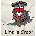 thumbnail image 2 of Life is Crap Santa Stuck in Chimney Men's Graphic T Shirt Tees Brisco Brands X, 2 of 6