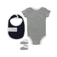 thumbnail image 2 of Nike Americana Bodysuit With Bib And Booties Baby Boys Clothing Set Size 0/6M, Color: Grey, 2 of 2