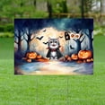 thumbnail image 2 of Happy Halloween Vampire British Shorthair BOO with Pumpkins Fun and Spooky Yard Sign Cat Lover Kitten Owner Gifts Outdoor Home Lawn Garden Porch Decor - 00018, 2 of 5