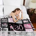 thumbnail image 4 of LHSHID 30th Birthday Gifts for Women Blanket 30th Birthday Gift Ideas 30th Birthday Decorations Women Birthday Gifts for Wife Girlfriend Birthday Gift for 30 Year Old Women Throw Blanket 60"x80", 4 of 8