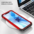 thumbnail image 2 of iPhone 12 Pro Max 6.7" Case with Screen Protector, Allytech 3 In 1 Hybrid PC Silicone Heavy Duty Rugged Bumper Defender Armor Shockproof Anti-Scratch Back Cover for Apple iPhone 12 Pro Max 6.7",Red, 2 of 7