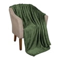 thumbnail image 2 of BNM Fleece Diamond Fluffy Blanket, Throw XL, Green, 2 of 7