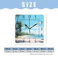 thumbnail image 2 of 16 Inch Wall Clock Battery Operated Square Clock Decorative for Office, Kitchen, Outdoor, Living Room，Tropical Palm Leaves Image, 2 of 4