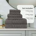 thumbnail image 3 of Martex 6-Piece Towel Set | 100% Cotton Soft & Absorbent Bath Towels | Eiffel Tower, 3 of 9