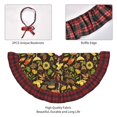 Disketp Autumn Plants Maple Tree Vintage Christmas Tree Skirt Plaid
