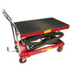 "Dragway ToolsÂ® 770 LB Hydraulic Work Table Lift Movable Push Garage Shop Cart Raises up to 51"""