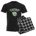 thumbnail image 6 of CafePress - I'd Rather Be Playing Poker Men's Dark Pajamas - Men's Dark Loose Fit Cotton Pajama Set, 6 of 7