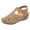 Beige, variant on Flat Sandals for Women Close Toe Comfortable Adjustable Ankle Strap Strappy Fishman Slip on Casual Summer Driving Shoes for Beach Travel Red Size 8