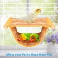thumbnail image 3 of Bird Nest House, Warm Fleece Hammock Bird Nest Bed with Rattan Balls & Grinding Stone, Winter House Bed Hanging Hammock Toys Bird Wood Perch for Parrots, 3 of 6