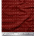 thumbnail image 1 of Soimoi Moss Georgette Fabric Dot & Heart Shirting Print Sewing Fabric Yard 42 Inch Wide, 1 of 1