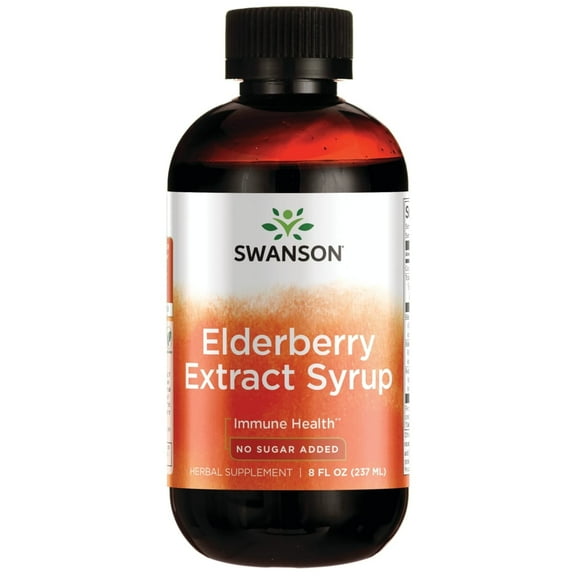 Swanson Sambucus Nigra Black Elderberry Extract Syrup 8 fl oz Liquid