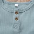 thumbnail image 3 of ITFABS Newborn Baby Summer Sleeveless Romper Ribbed Knit O Neck Jumpsuit, 3 of 4
