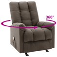 thumbnail image 5 of vidaXL Fauteuil Inclinable de Massage en Tissu Brun, 5 of 5