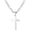 20inch 4mm Silver, variant on Tarion Cross Men's Necklace - Stainless Steel Silver/Gold Faceted Cross Pendant Necklace, Simple Jewelry Gift, 20/22/24/26 Inch 3:1 Figaro Chain, 4/5/6 mm Wide