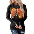 thumbnail image 1 of Costumes d'Halloween pour Femmes, Sweat à Capuche Décontracté à Manches Longues Squelette Automne Grande Taille Tendance Col Rond, 1 of 6