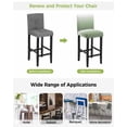 thumbnail image 3 of Sage Green Ombre Bar Stool Covers Set of 6, Modern Sage Green Abstract Art Stretch Washable Bar Chair Covers with Backs, Removable Pub Counter Height Chair Cover for Kitchen Dining Room Cafe, 3 of 7