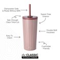 thumbnail image 2 of Simple Modern 20 fl oz Insulated Stainless Steel Classic Tumbler with Tritan Straw Lid|Mauve Stripes, 2 of 6