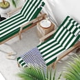 thumbnail image 5 of 72" ×21" Outdoor Chaise Lounge Cushion, 3" Thick High-Density Foam Fill, with Removable Headrest, Waterproof Fade Resistant, Replacement Cushion for Lawn Pool (Green White Stripes 2PCS), 5 of 9