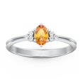 thumbnail image 2 of Birthstone Oval Ring with Shoulder Accents - Citrine (November), 2 of 5