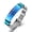Blue, variant on Glow in the Dark Hebrew God Bracelet for Men Women, Stainless Steel Tetragrammaton Yahweh Symbol Of Jewish Faith Mesh Bangle, Christian Blessed Hebrew YHVH YHWH Jehovah Names of God Jewelry