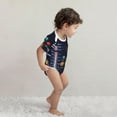 thumbnail image 4 of Daiia Solar System Printed Unisex-Baby Short Sleeve Onesies Bodysuits Baby Climbing Clothes Soft and Comfortable Romper with Expandable Shoulder Design-2 Years, 4 of 8