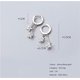 thumbnail image 4 of Pequeña joyería de oreja de flor de cinco pétalos fresca * Hebilla de oreja de plata-plata S925 Ormromra WMZY-475-2, 4 of 6
