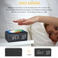 thumbnail image 6 of Electime Wooden Digital Alarm Clock with Wireless Charging, Bluetooth Speaker, Temperature, Humidity, 6 of 13