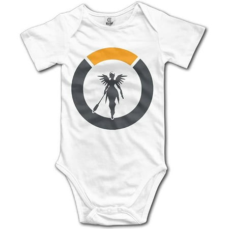 

Popular Overwatch Mercy Logo Skill Video Game Baby Onesie Baby Clothes