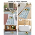 thumbnail image 4 of Vintage Sunflower Front Door Mat You Are My Sun Shine Butterfly Blue Wood Board Welcome Doormat Indoor Outdoor Entrance Floor Mat Non-Slip Washable Runner Rug for Front Porch Decor 18x60 Inch, 4 of 6