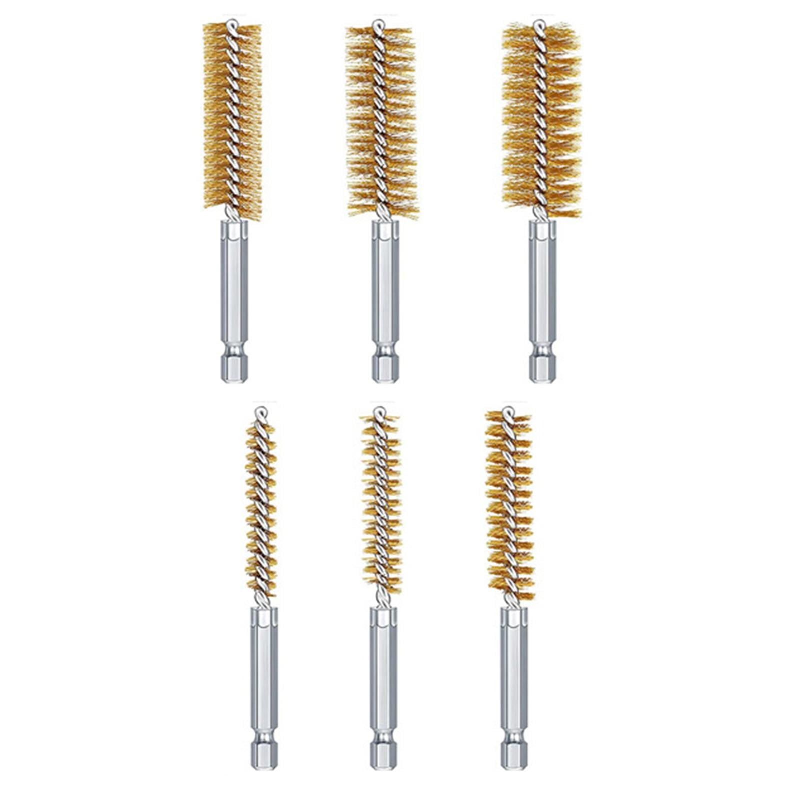 5/8 Brass Wire Brush for Power Drill Impact Driver Hex Shank by ProTool 