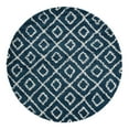 thumbnail image 2 of Unique Loom Trellis Shag Collection Area Rug - Ruth (7' 10" Round Navy Blue/Ivory), 2 of 9