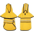 thumbnail image 4 of HQREA Yellow Dog Raincoat Hooded Slicker Poncho for Puppy and Large Dogs, 4 of 6