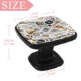 thumbnail image 4 of 4 Pcs Square Cabinet Handle Cupboard Knob Drawer Pulls Handle Music Theme Notes Drawer Knobs with Screws Furniture Decoration, 4 of 7
