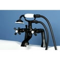 thumbnail image 2 of Kingston Brass KS268ORB Kingston 7" Center Deck-Mount Clawfoot Tub Faucet with Hand Shower, Oil Rubbed Bronze, 2 of 8
