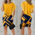 thumbnail image 4 of Retro Round Neck Dress with Flying Sleeve Soft All-match Leisure Dress for Women Daily Wear, 4 of 5