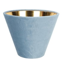 Topbathy Velvet Clip On Lamp Shade for Bulbs: Small Blue Fitter Lampshade for Table Chandelier and Wall Lamps, 5.9 Inch X 4.72 Inch