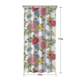 thumbnail image 5 of Pioneer Flower Floral Print Pattern Shower Curtain 36"x72", Bathroom Decorative Shower Curtain Set with 12 Hooks, Waterproof Washable, 5 of 6