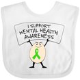 thumbnail image 3 of Inktastic I Support Mental Health Awareness green ribbon Boys or Girls Baby Bib, 3 of 4