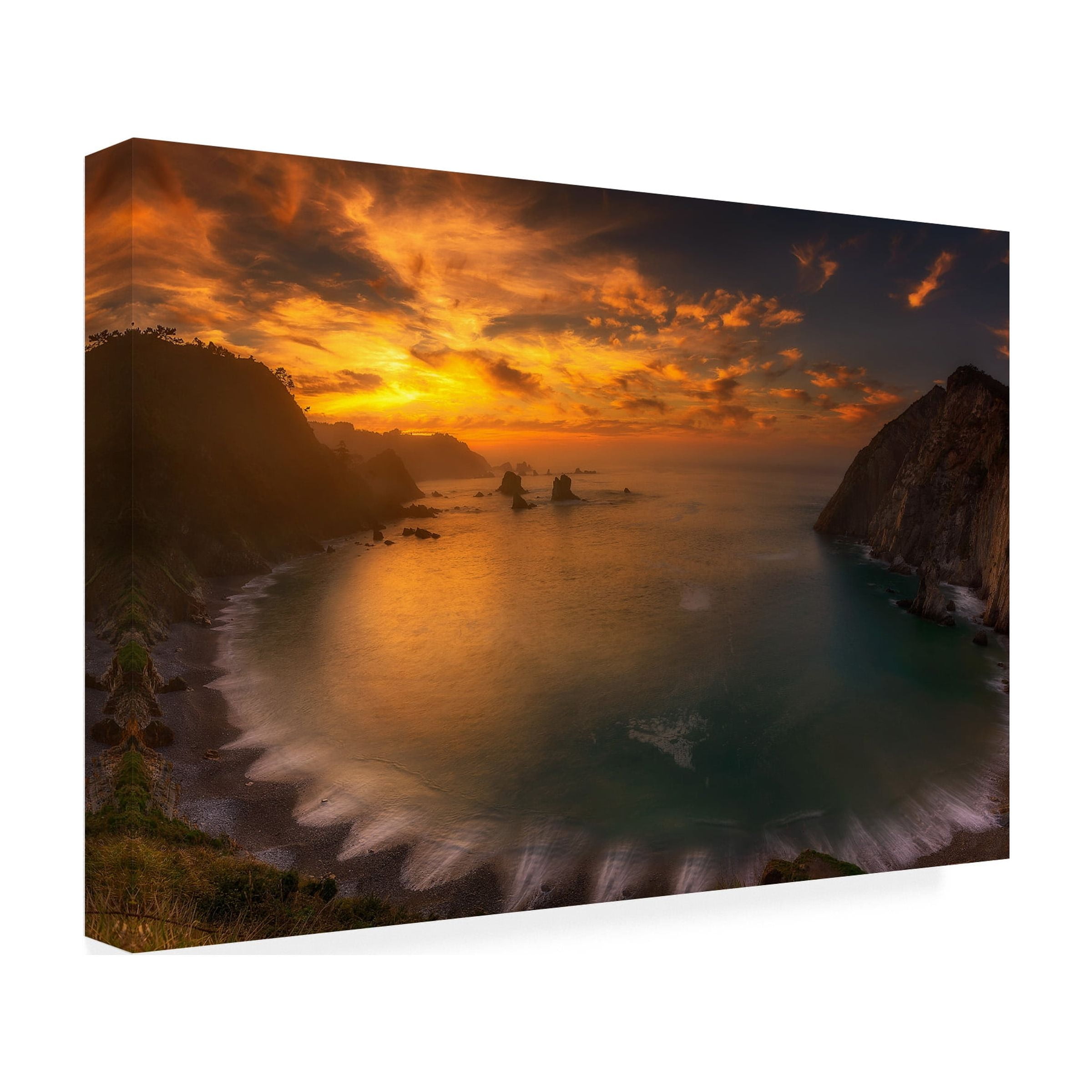 Alfonso Maseda Varela 'Sunset In Silence' Canvas Art