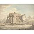 thumbnail image 2 of Joseph Farington 14x12 Black Ornate Wood Framed Double Matted Museum Art Print Titled: The Farm House (After 1813), 2 of 5