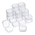 thumbnail image 2 of Caja de almacenamiento transparente de 48x, soporte con cierre de clip, caja de almacenamiento para mostrador o cajón, portátil para herramientas de Pequeño Soledad estuche organizador, 2 of 10