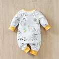 thumbnail image 4 of ATAIKU Baby Boys Long Sleeve Outfits Infant Cotton Romper Cute Animals Jumpsuit Newborn Baby Boy One Piece Coverall Spring 0-18M, 4 of 7