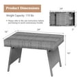 thumbnail image 2 of Gymax Folding Rattan Wicker Coffee Side Table Patio Garden Poolside Yard Outdoor Mix Gray, 2 of 9