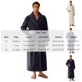 thumbnail image 4 of Fewfanhot Men’s Shawl Collar Fleece Bath Robe, Long Wrap‑Around House Robe with Self‑Tie Belt, Sleep Robe for Adult Men M‑XL, 4 of 10