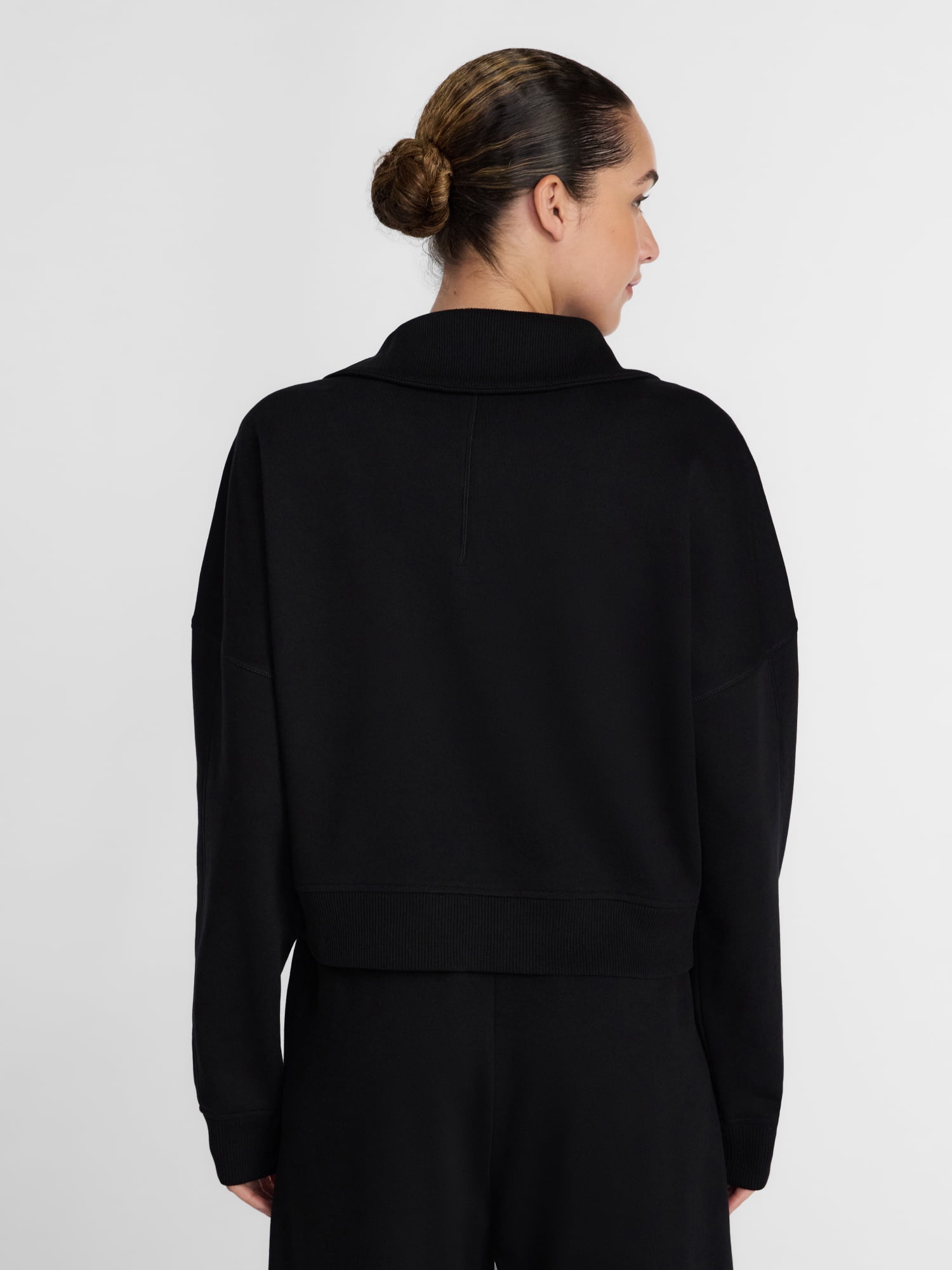 Athletic Works Women's and Women's Plus Quarter-Zip Sweatshirt, Midweight, Size XS-4X