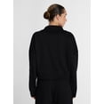 thumbnail image 4 of Athletic Works Women's and Women's Plus Quarter-Zip Sweatshirt, Midweight, Size XS-4X, 4 of 6