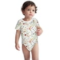 thumbnail image 3 of Daiia Wildflower Watercolor Printed Unisex-Baby Short Sleeve Onesies Bodysuits Baby Climbing Clothes Soft and Comfortable Romper with Expandable Shoulder Design-2 Years, 3 of 8