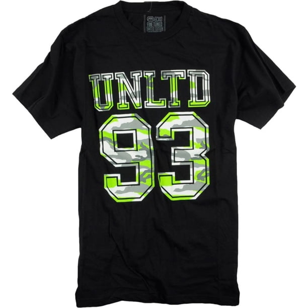 Ecko Unltd. Camiseta gráfica Fine Tuned 93 Infinity Camo para hombre, negra, extragrande