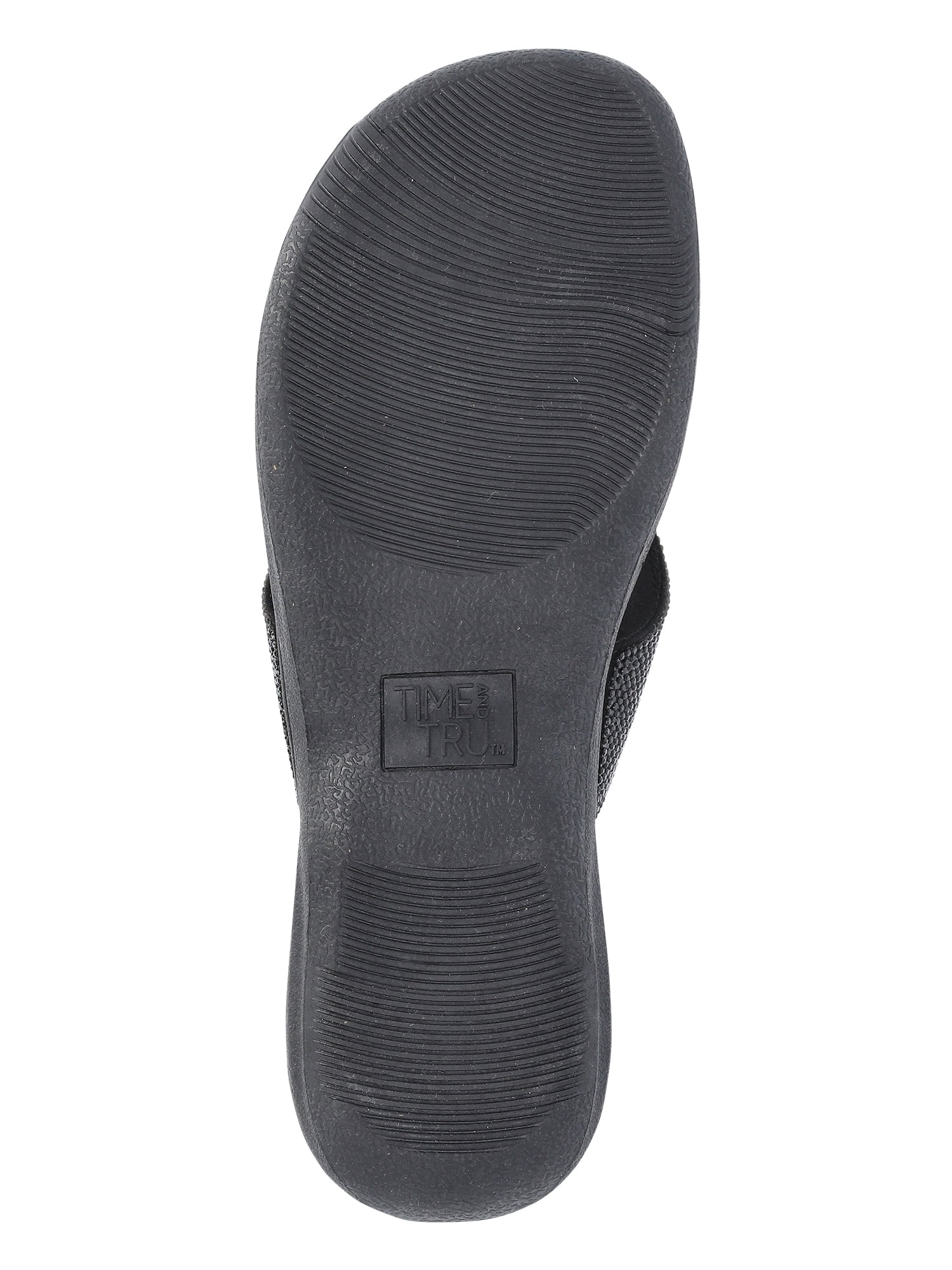 Time and Tru Women's Comfort Glitter Flip Flop Sandals