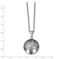 thumbnail image 2 of Stainless Steel Polished Antiqued Tree Of Life Necklace - 20 Inch - Measures 24.59mm Wide, 2 of 2
